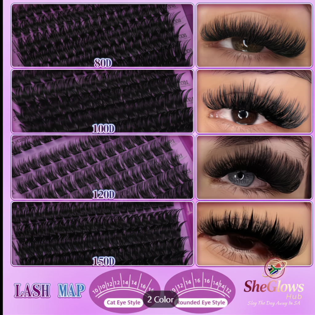SheGlows Hub Lash Map Guide – Dark Theme Branded