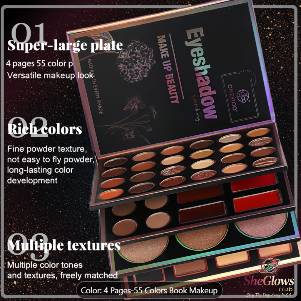 SheGlows Hub – 55-Color Palette Features