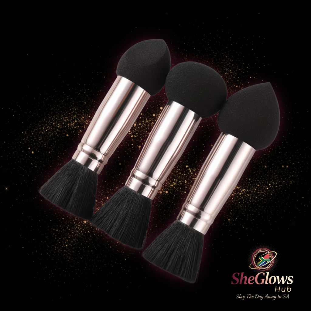 SheGlows Hub – Black Head Brush Set Dark Theme