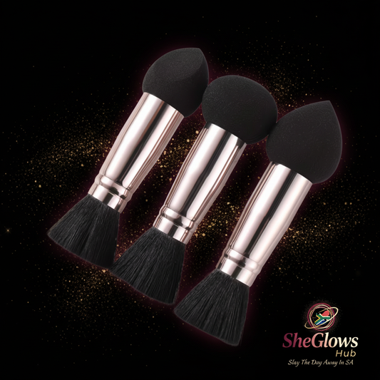 SheGlows Hub – Black Head Brush Set Dark Theme